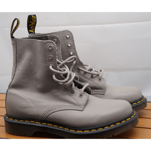 Dr. Martens Light Gray Lace-Up Boots - Picture 5 of 9
